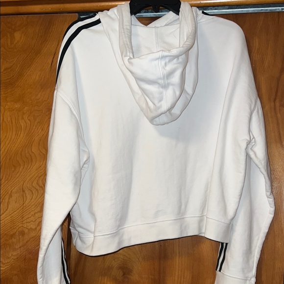 Adidas White Hoodie with Black Stripes - Picture 6 of 6
